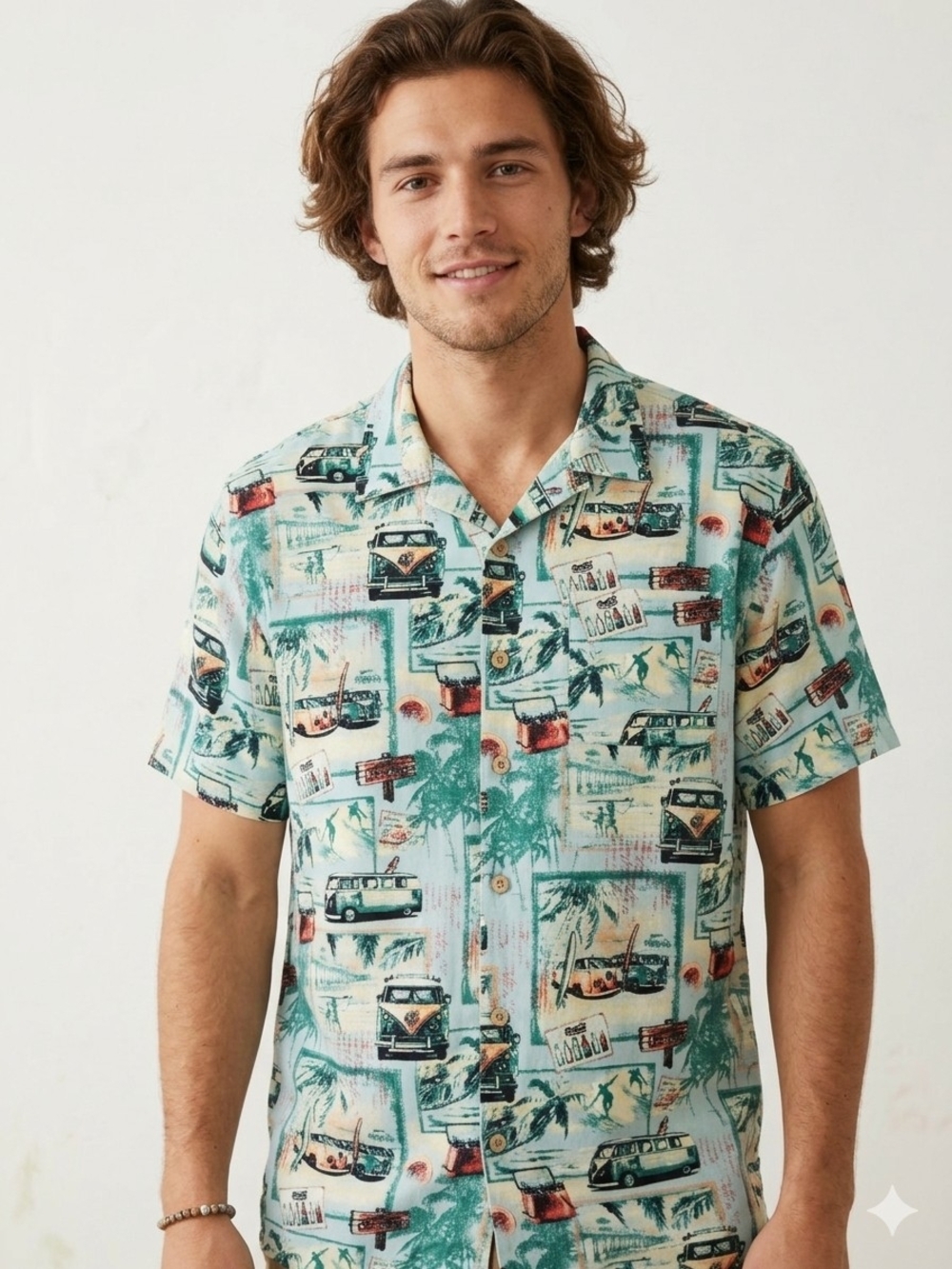Coca-Cola x Volkswagen Retro VW Camper Van Hawaiian Shirt XL Beach Gorpcore